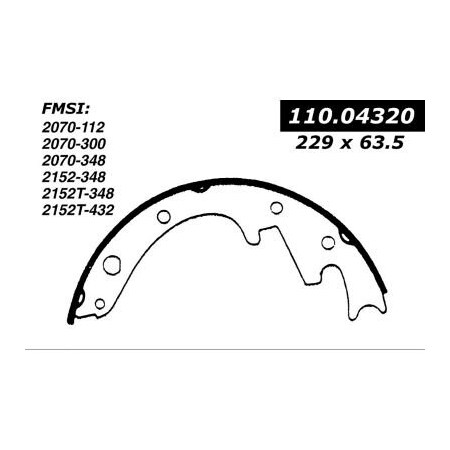 Centric Centric Premium Brake Shoes, Centric Parts 111.04320 111.0432